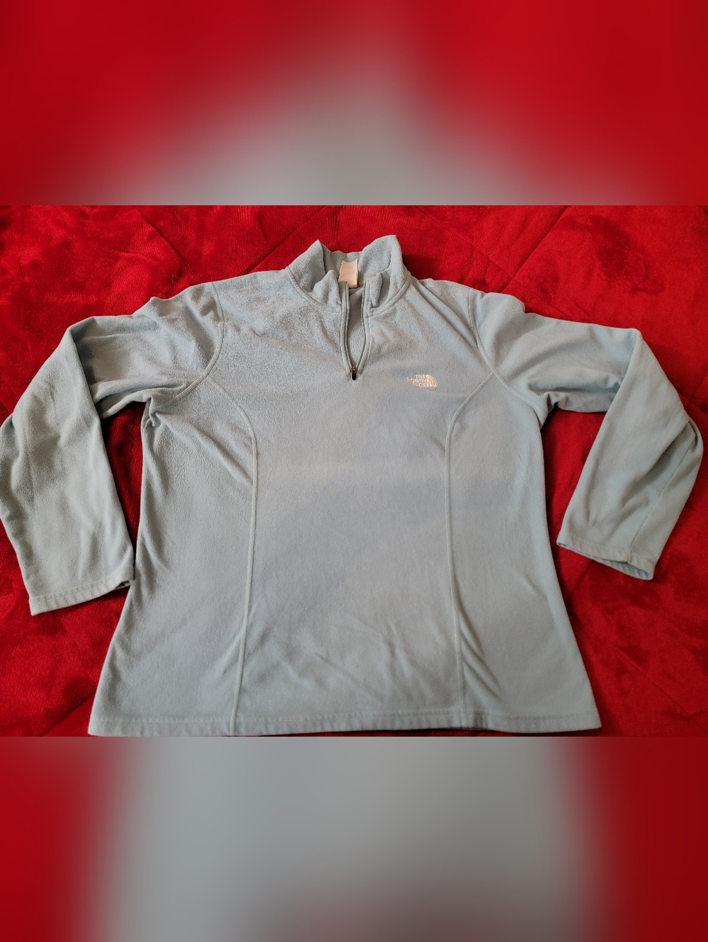 The North Face Light Blue Half-Zip Fleece Pullover